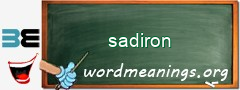 WordMeaning blackboard for sadiron